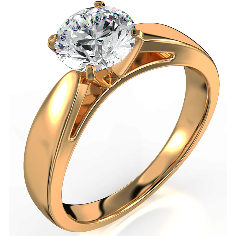 Anillos solitario de compromiso